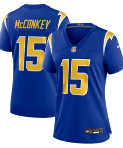 Ladd McConkey Los Angeles Chargers  Women_s Alternate Game Jersey   Royal