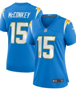 Ladd McConkey Los Angeles Chargers  Women_s  Game Jersey   Powder Blue