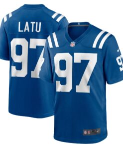 Laiatu Latu Indianapolis Colts  2024 NFL Draft First Round Pick Player Game Jersey  Royal