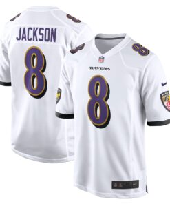 Lamar Jackson Baltimore Ravens  Game Jersey  White