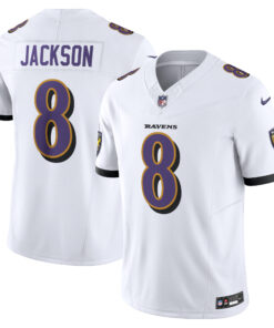 Lamar Jackson Baltimore Ravens  Vapor F.U.S.E. Limited Jersey  White 1