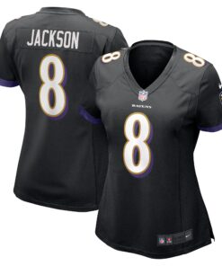 Lamar Jackson Baltimore Ravens  Women_s Alternate Game Jersey   Black