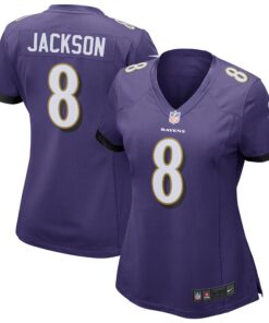 Lamar Jackson Baltimore Ravens  Women_s Game Jersey  Purple