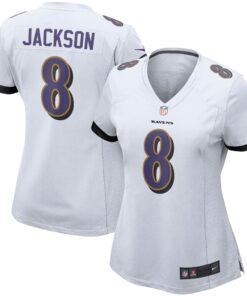Lamar Jackson Baltimore Ravens  Women_s Game Jersey  White