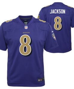 Lamar Jackson Baltimore Ravens  Youth Game Jersey  Purple