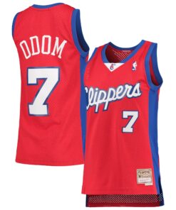 Lamar Odom LA Clippers Mitchell &amp Ness Women's 200001 Hardwood Classics Swingman Jersey - Red