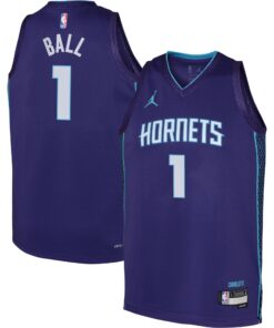 LaMelo Ball Charlotte Hornets Jordan Brand Youth Swingman Jersey - Statement Edition - Purple