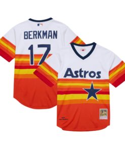 Lance Berkman Houston Astros Mitchell amp Ness 2004 Cooperstown Collection Authentic Throwback Jersey  White