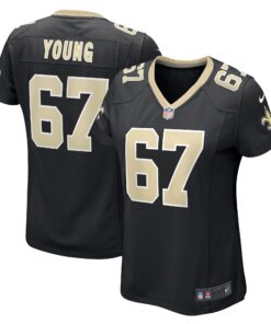Landon Young New Orleans Saints  Women_s Game Jersey  Black