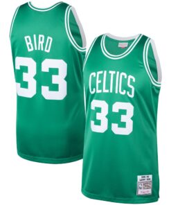 Larry Bird Boston Celtics Mitchell &amp Ness 198586 Hardwood Classics Authentic Jersey - Kelly Green