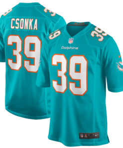 Larry Csonka Miami Dolphins  Game Retired Player Jersey  Aqua