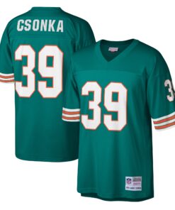 Larry Csonka Miami Dolphins Mitchell amp Ness Legacy Replica Jersey  Aqua
