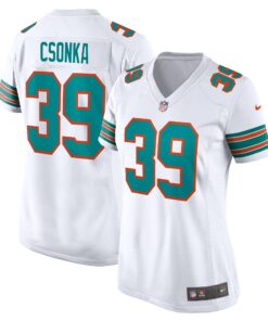 Larry Csonka Miami Dolphins  Women_s Retired Player Jersey  White