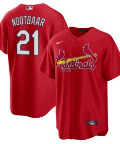 Lars Nootbaar St. Louis CardinalsBig amp Tall Alternate Replica Player Jersey  Red