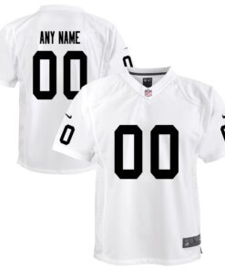 Las Vegas Raiders  Youth Team Custom Game Jersey  White