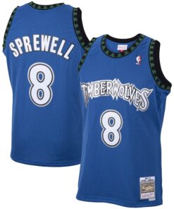 Latrell Sprewell Minnesota Timberwolves Mitchell &amp Ness 200102 Hardwood Classics Swingman Jersey - Blue