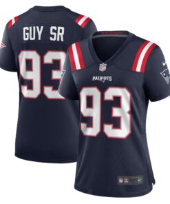 Lawrence Guy New England Patriots  Women_s Team Game Jersey   Navy