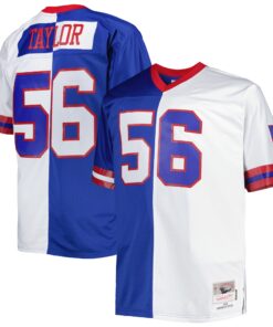 Lawrence Taylor New York Giants Mitchell amp Ness Big amp Tall Split Legacy Retired Player Replica Jersey  RoyalWhite