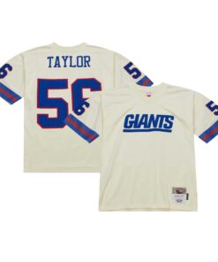Lawrence Taylor New York Giants Mitchell amp Ness Chainstitch Legacy Jersey  Cream