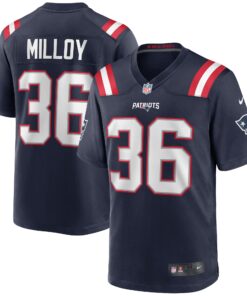 Lawyer Milloy New England Patriots  Game Retired Player Jersey  Navy