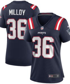 Lawyer Milloy New England Patriots  Women_s Game Retired Player Jersey  Navy