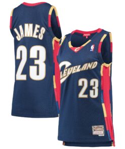 LeBron James Cleveland Cavaliers Mitchell &amp Ness Women's  Hardwood Classics Swingman Jersey - Navy