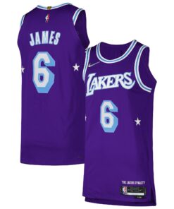 LeBron James Los Angeles Lakers Authentic Player Jersey - City Edition - Purple
