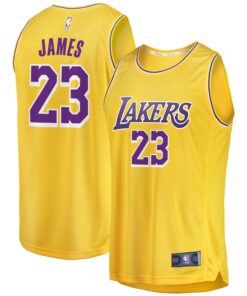LeBron James Los Angeles Lakers Fanatics 201920 Fast Break Replica Jersey Gold - Icon Edition