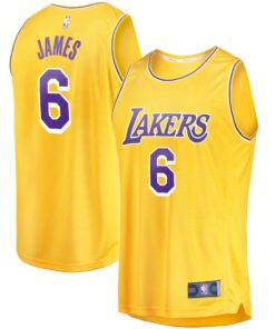 LeBron James Los Angeles Lakers Fanatics 202122 Fast Break Replica Jersey - Icon Edition - Gold