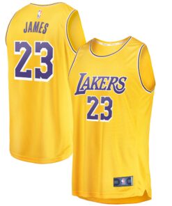 LeBron James Los Angeles Lakers Fanatics Fast Break Replica Player Jersey Gold - Icon Edition