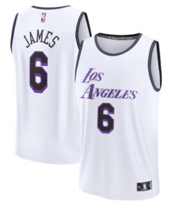 LeBron James Los Angeles Lakers Fanatics Fastbreak Jersey - City Edition - White