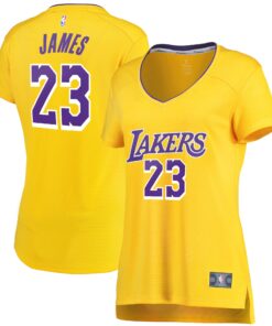 LeBron James Los Angeles Lakers Fanatics Women's Fast Break Replica Jersey - Icon Edition - Gold