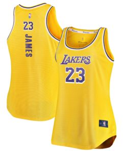 LeBron James Los Angeles Lakers Fanatics Women's Fast Break Tank Jersey - Gold