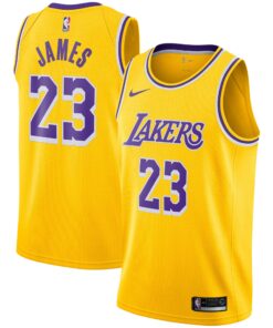 LeBron James Los Angeles Lakers Swingman Player Jersey Gold - Icon Edition