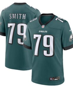 Lecitus Smith Philadelphia Eagles   Game Jersey  Midnight Green