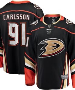 Leo Carlsson Anaheim Ducks Fanatics Home Breakaway Player Jersey  Black