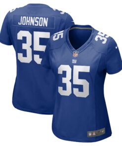 Leonard Johnson New York Giants  Women_s Game Player Jersey  Royal