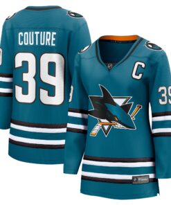 Logan Couture San Jose Sharks Fanatics Women_s Home Breakaway Player Jersey  Teal