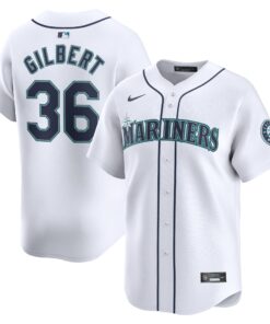 Logan Gilbert Seattle MarinersHome Limited Player Jersey  White