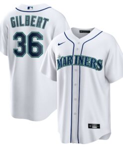 Logan Gilbert Seattle MarinersHome Replica Jersey  White