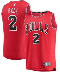 Lonzo Ball Chicago Bulls Fanatics Fast Break Road Replica Jersey - Icon Edition - Red
