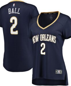 Lonzo Ball New Orleans Pelicans Fanatics Women's Fast Break Replica Jersey Navy - Icon Edition