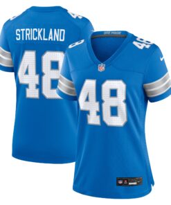 Loren Strickland Detroit Lions  Women_s Game Jersey   Blue