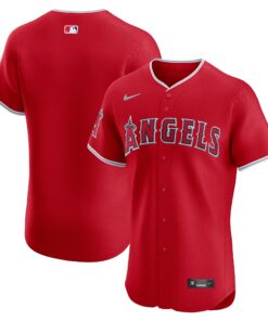  Los Angeles AngelsAlternate Vapor Premier Elite Patch Jersey  Red
