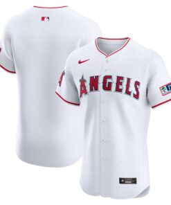 Los Angeles AngelsHome Elite Patch Jersey  White