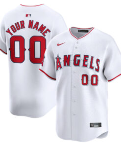 Los Angeles AngelsHome Limited Custom Jersey  White
