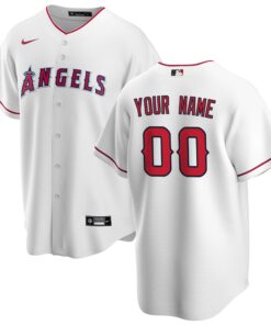 Los Angeles AngelsHome Replica Custom Jersey  White