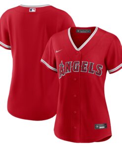 Los Angeles AngelsWomen_s Alternate Replica Team Jersey  Red