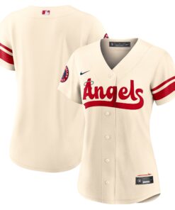 Los Angeles AngelsWomen_s City Connect Replica Team Jersey  Cream