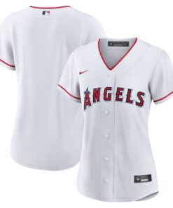 Los Angeles AngelsWomen_s Home Blank Replica Jersey  White